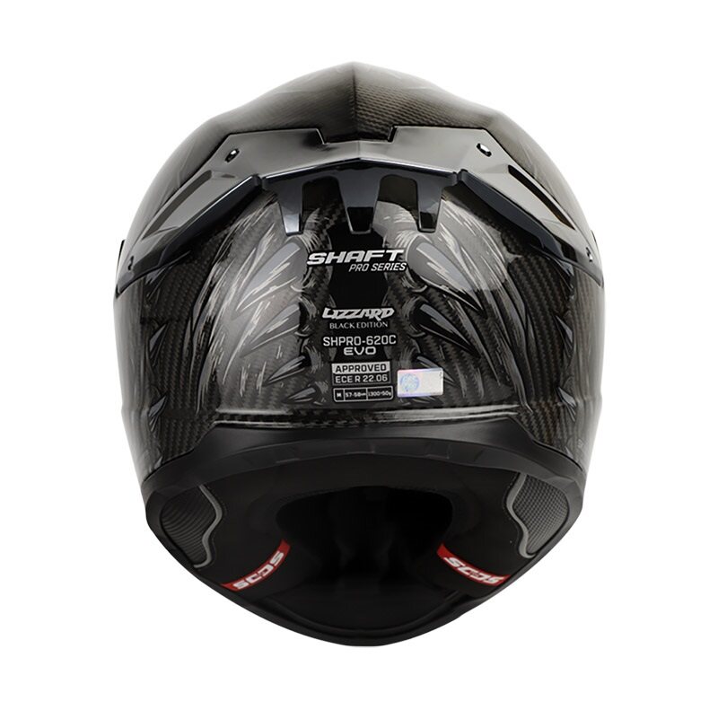 CASCO INTEGRAL SHAFT SHPRO620 CARBON EVO LIZZARD NEGRO GRIS BRILLO