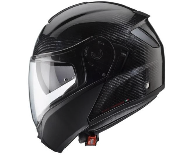 CASCO ABATIBLE CABERG EVO CARBON NEGRO BRILLO