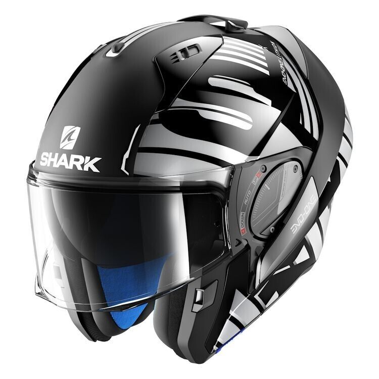 CASCO MODULAR SHARK EVO ONE LITHION NEGRO GRIS BRILLO