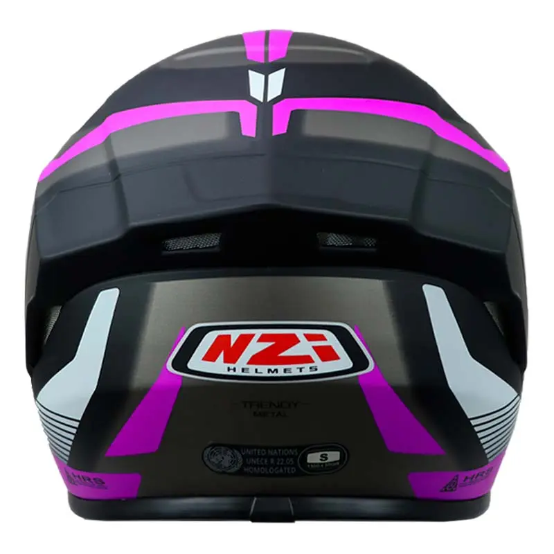 CASCO INTEGRAL TRENDY METAL NEGRO MORADO MATE 