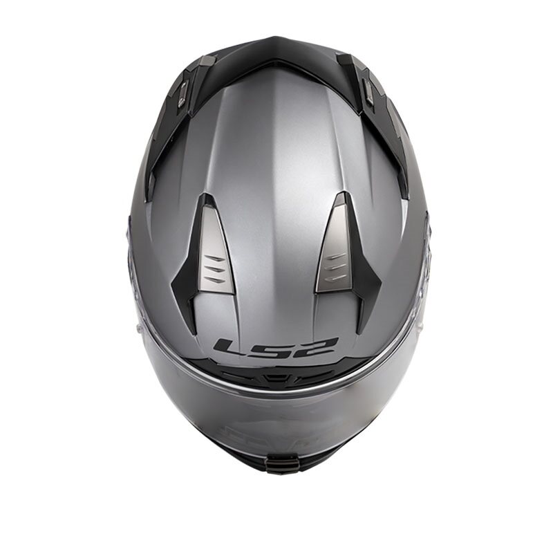 CASCO INTEGRAL LS2 327 CHALLENGER SOLID TITANIUM MATE-INCLUYE PINLOCK
