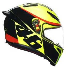 CASCO INTEGRAL AGV K1 S GRAZIE VALE AMARILLO NEGRO BRILLO E2206