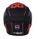 CASCO INTEGRAL EDGE FRANKIE MASTER88 NEGRO ROJO MATE