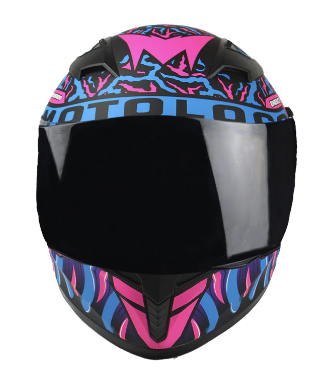CASCO INTEGRAL EDGE DOBLE VISOR DENVER MOTOLOCO AZUL FUCSIA MATE