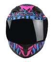 CASCO INTEGRAL EDGE DOBLE VISOR DENVER MOTOLOCO AZUL FUCSIA MATE