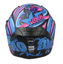 CASCO INTEGRAL EDGE DOBLE VISOR DENVER MOTOLOCO AZUL FUCSIA MATE