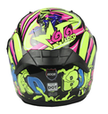 CASCO INTEGRAL EDGE DOBLE VISOR DENVER MOTOLOCO VERDE ROSADO NEON BRILLANTE
