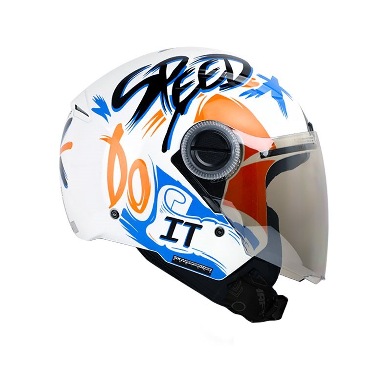 CASCO ABIERTO SHAFT SH212 DROP BLANCO NARANJA