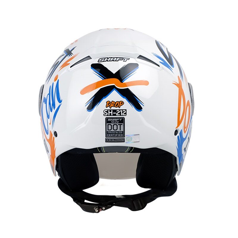 CASCO ABIERTO SHAFT SH212 DROP BLANCO NARANJA