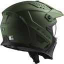 CASCO ABIERTO LS2 606 DRIFTER SOLID VERDE MILITAR+VISOR