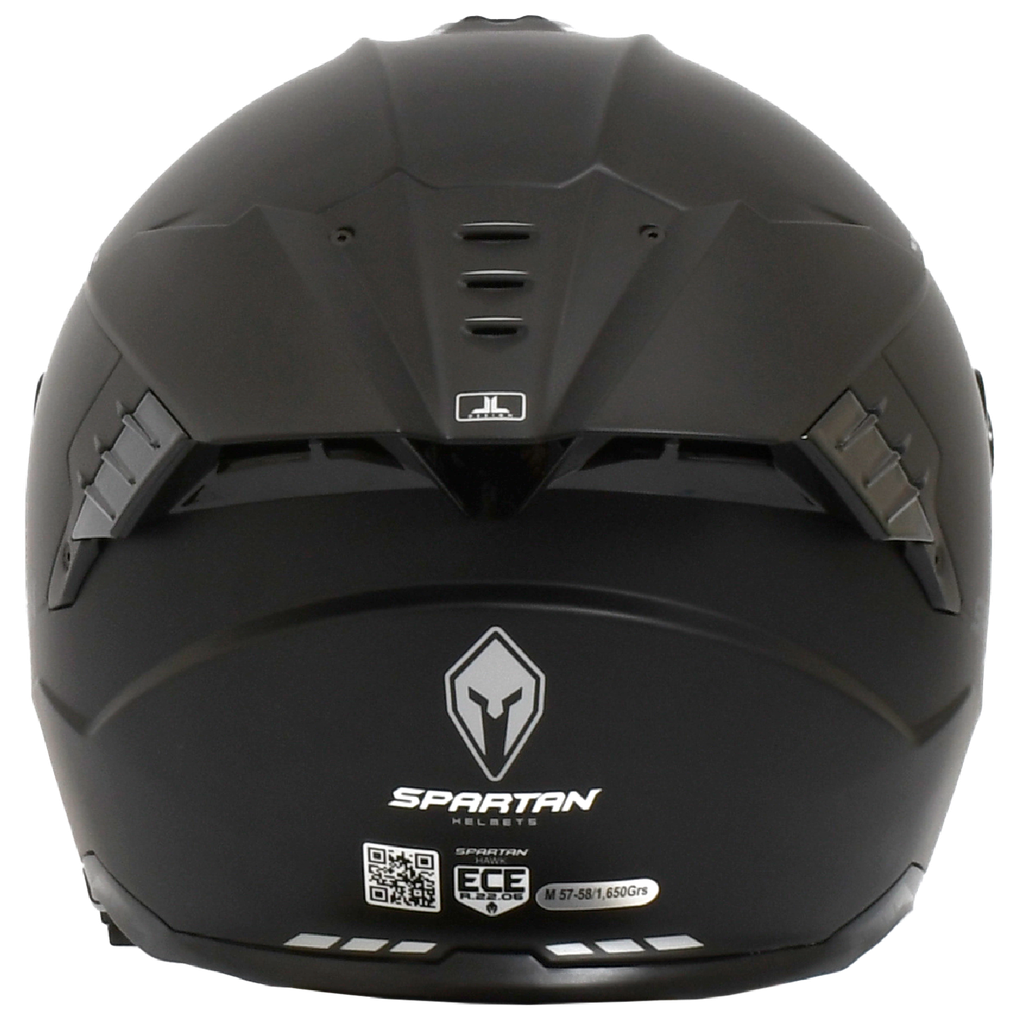 CASCO INTEGRAL SPARTAN DOBLE VISOR HAWK EVO NEGRO MATE