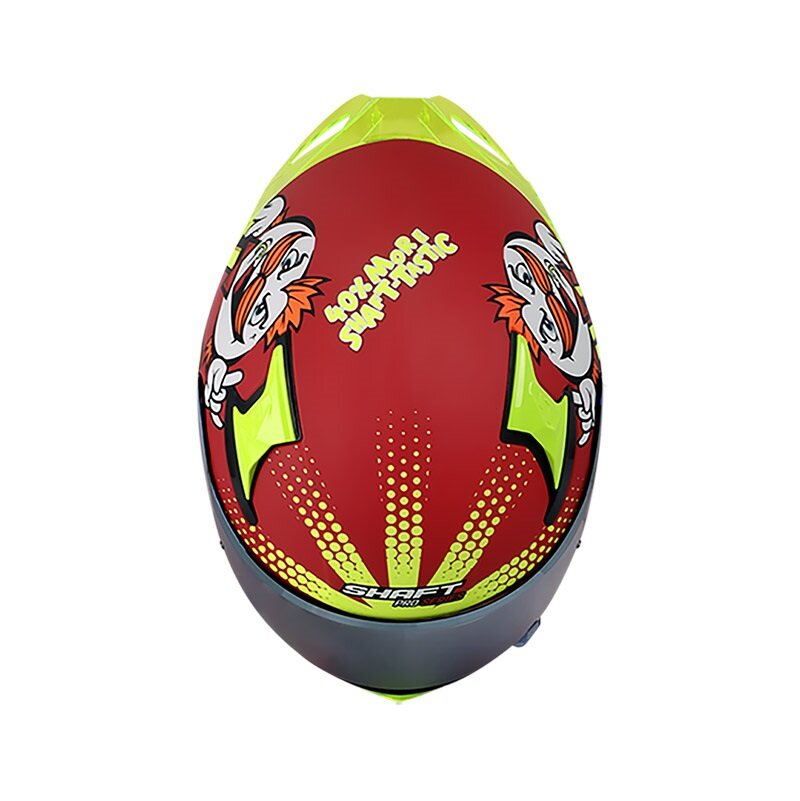 CASCO INTEGRAL SHAFT SHPRO612 EVO DOBLE VISOR SNACK ROJO AMARILLO MATE