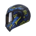 CASCO ABATIBLE ICH 3110DOT DOBLE VISOR MESSAGE NEGRO AZUL MATE