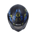 CASCO ABATIBLE ICH 3110DOT DOBLE VISOR MESSAGE NEGRO AZUL MATE