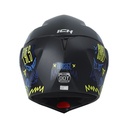 CASCO ABATIBLE ICH 3110DOT DOBLE VISOR MESSAGE NEGRO AZUL MATE