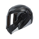 CASCO ABATIBLE ICH 3110DOT DOBLE VISOR REMAK NEGRO GRIS BRILLO