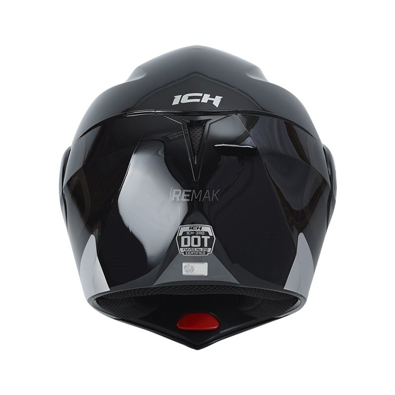 CASCO ABATIBLE ICH 3110DOT DOBLE VISOR REMAK NEGRO GRIS BRILLO