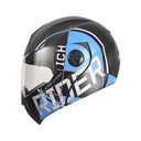 CASCO ABATIBLE ICH 3110DOT DOBLE VISOR SKETCH NEGRO AZUL MATE