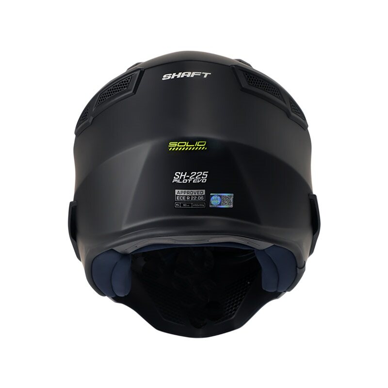 CASCO ABIERTO SHAFT SH225 PILOT SOLID NEGRO AMARILLO MATE