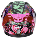 CASCO INTEGRAL HAX OBSIDIAN DOBLE VISOR GEISHA NEGRO ROSADO BRILLO