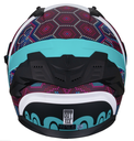 CASCO INTEGRAL HAX OBSIDIAN DOBLE VISOR HUICHOL NEGRO AQUA MATE