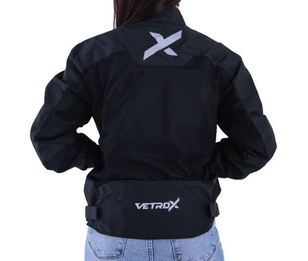 CHAQUETA CON PROTECCION VETROX STREET VERANO NEGRO DAMA