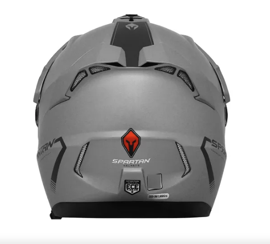 CASCO MULTIPROPOSITO SPARTAN MX803 WOLF DS DOBLE VISOR GRIS NEGRO MATE