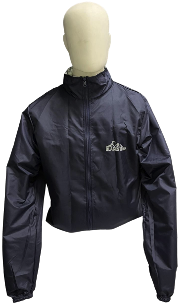 CHAQUETA CORTAVIENTOS SMART BIKER REFLECTIVA ECO BLACK STONE DOBLE FAZ CABALLERO