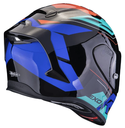 CASCO INTEGRAL SCORPION EXO-R1 EVO BLAZE NEGRO AZUL ROJO BRILLO+VISOR ADICIONAL+PINLOCK