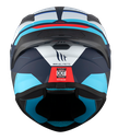 CASCO INTEGRAL MT FF106B TARGO S KAY C7 AZUL BLANCO MATE ECE R22.06