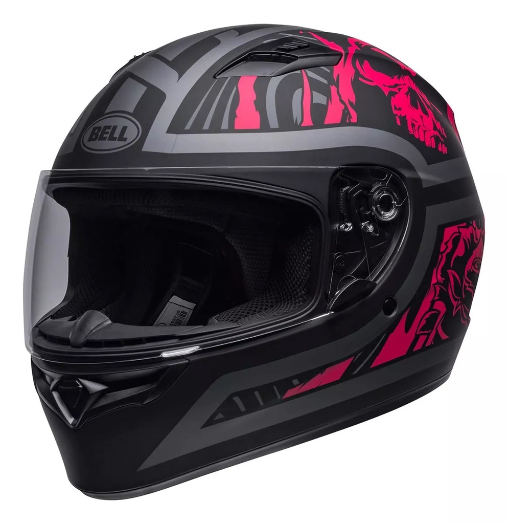 CASCO INTEGRAL BELL QUALIFIER REBEL NEGRO ROSA MATE 