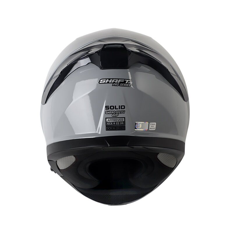 CASCO INTEGRAL SHAFT SHPRO612 DOBLE VISOR SOLID GRIS OSCURO NEGRO BRILLO-INCLUYE PINLOCK