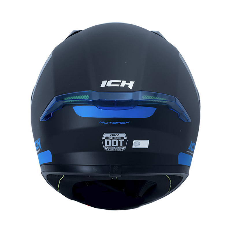 CASCO INTEGRAL ICH 503 MOTOREX NEGRO AZUL MATE