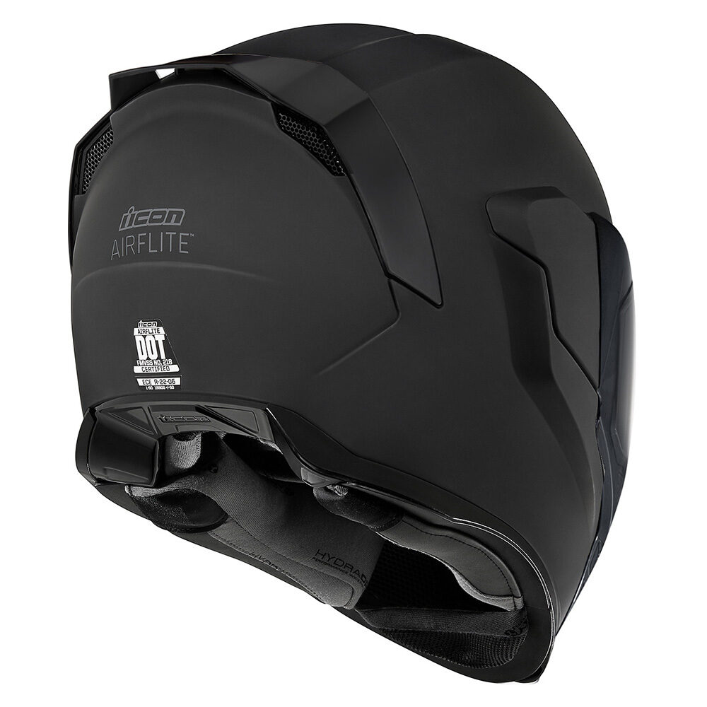 CASCO INTEGRAL ICON AIRFLITE DOBLE VISOR DARK NEGRO MATE+VISOR
