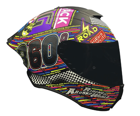CASCO INTEGRAL EDGE SHANGHAI MOTO RACING 360 FUCSIA MATE