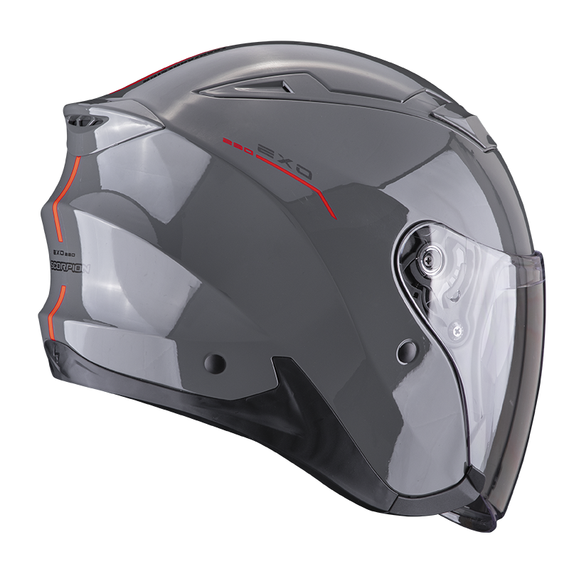CASCO ABIERTO SCORPION EXO-230 SR GRIS ROJO BRILLO