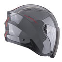 CASCO ABIERTO SCORPION EXO-230 SR GRIS ROJO BRILLO