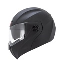 CASCO ABATIBLE ICH 3110DOT DOBLE VISOR PLANO NEGRO MATE VISOR TRANSPARENTE