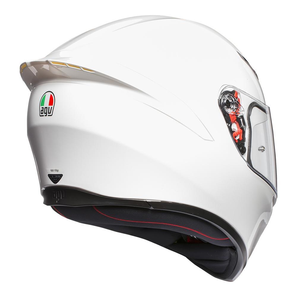 CASCO INTEGRAL AGV K1 MONO SOLID BLANCO BRILLO