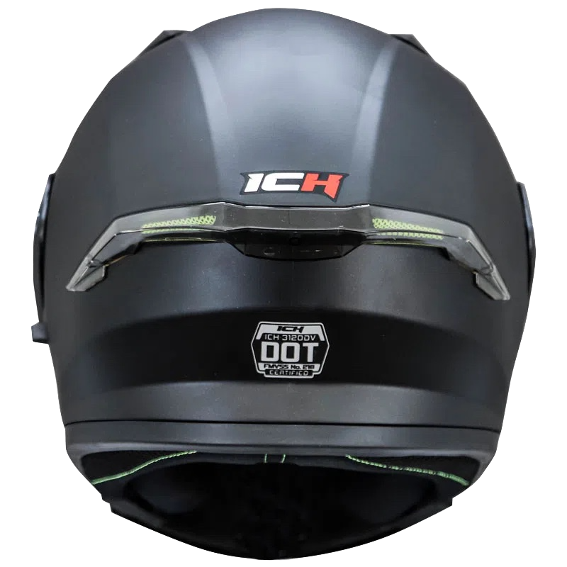 CASCO ABATIBLE ICH 3120 DOBLE VISOR PLANO NEGRO MATE