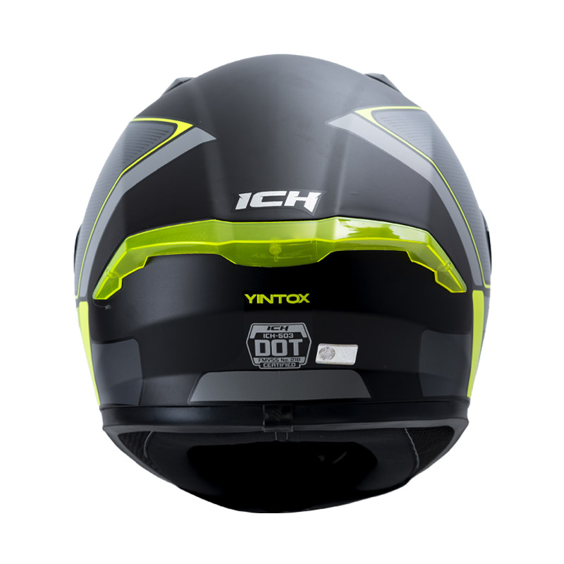 CASCO INTEGRAL ICH 503 YINTOX NEGRO AMARILLO MATE