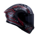 CASCO ABATIBLE ICH 3120 DOBLE VISOR TRACK NEGRO ROJO MATE