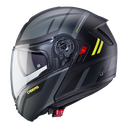 CASCO ABATIBLE CABERG LEVO X MANTA DOBLE VISOR NEGRO ANTRACITA AMARILLO FLUOR MATE