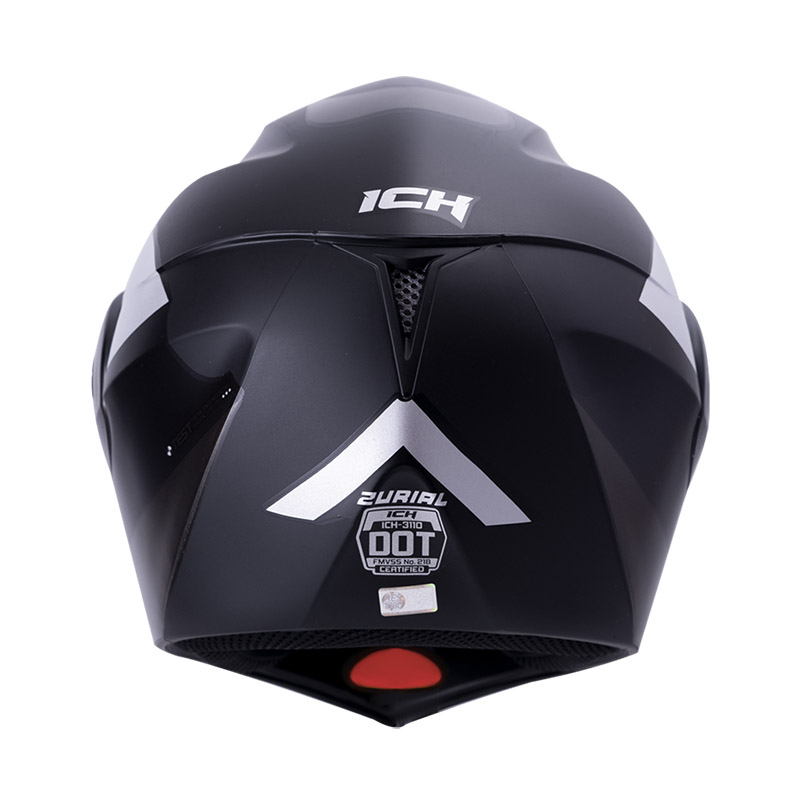 CASCO ABATIBLE ICH 3110DOT DOBLE VISOR ZURIAL NEGRO SILVER MATE
