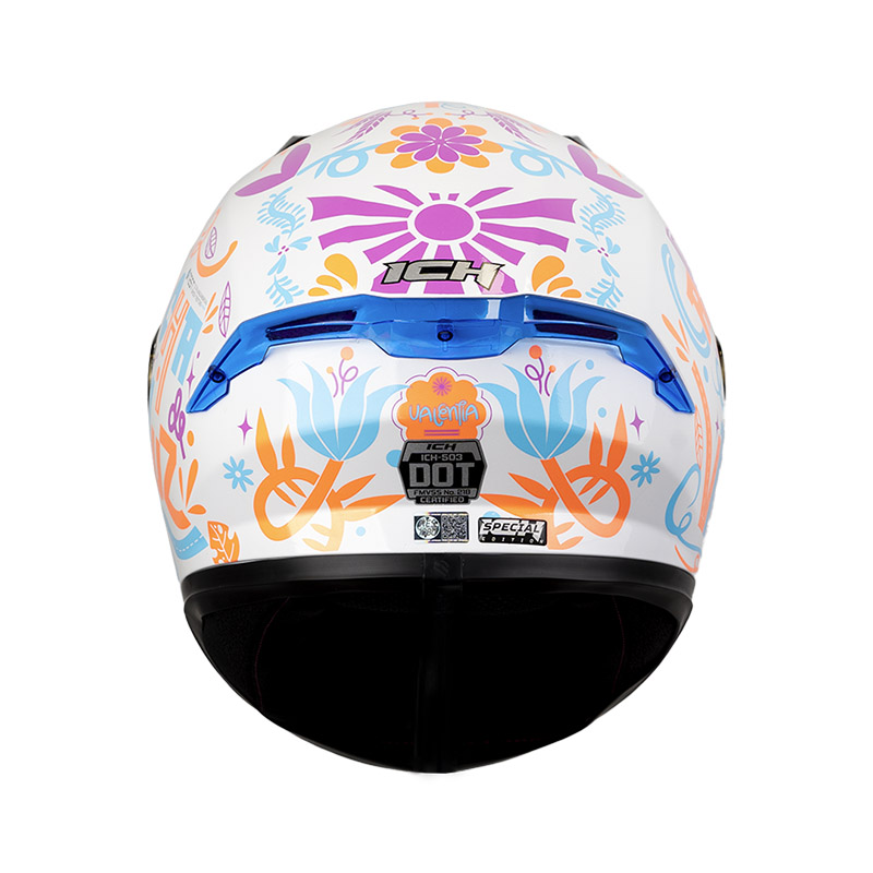CASCO INTEGRAL ICH 503 ED. ESPECIAL VALENTIA BLANCO NARANJA