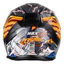 CASCO INTEGRAL HAX FORCE DOBLE VISOR THUNDER NARANJA GRIS BRILLO