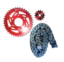 KIT DE ARRASTRE CASSARELLA BAJAJ PULSAR NS 200 ROJO 6 HUECOS