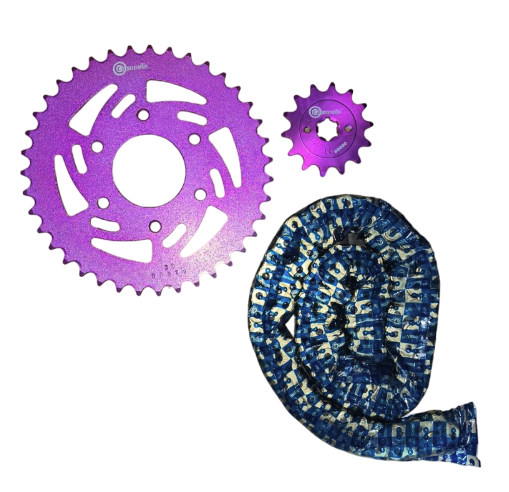 KIT DE ARRASTRE CASSARELLA BAJAJ PULSAR 200NS COLOR FUCSIA 6 HUECOS