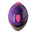 CASCO ABIERTO SHAFT SHPRO240 DOBLE VISOR ARE WE ALON MORADO FUCSIA BRILLO