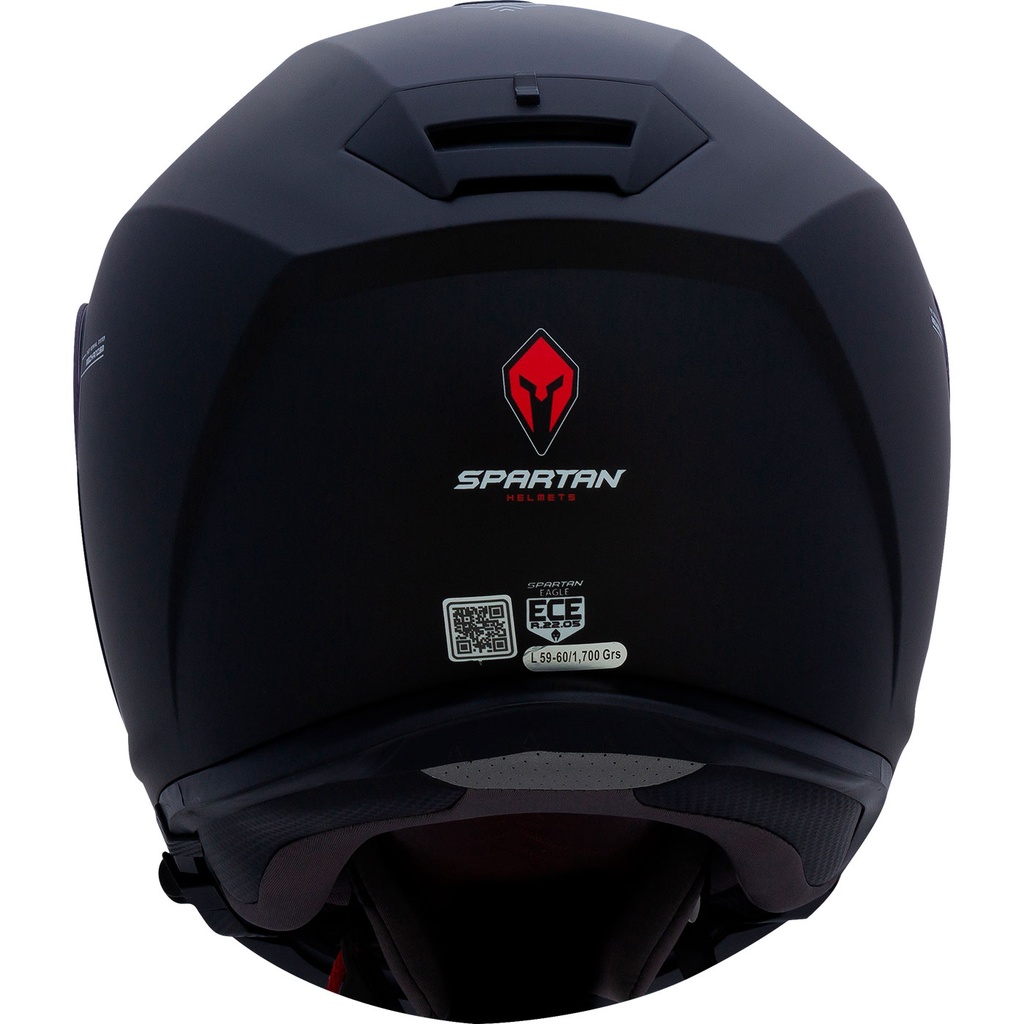 CASCO ABATIBLE SPARTAN GECKO DOBLE VISOR SOLID A1 NEGRO MATE
